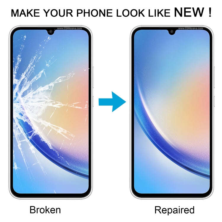 For Samsung Galaxy A34 5G SM-A346B 10pcs Front Screen Outer Glass Lens with OCA Optically Clear A...