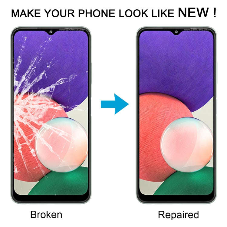For Samsung Galaxy A22 5G SM-A226B 10pcs Front Screen Outer Glass Lens with OCA Optically Clear A...