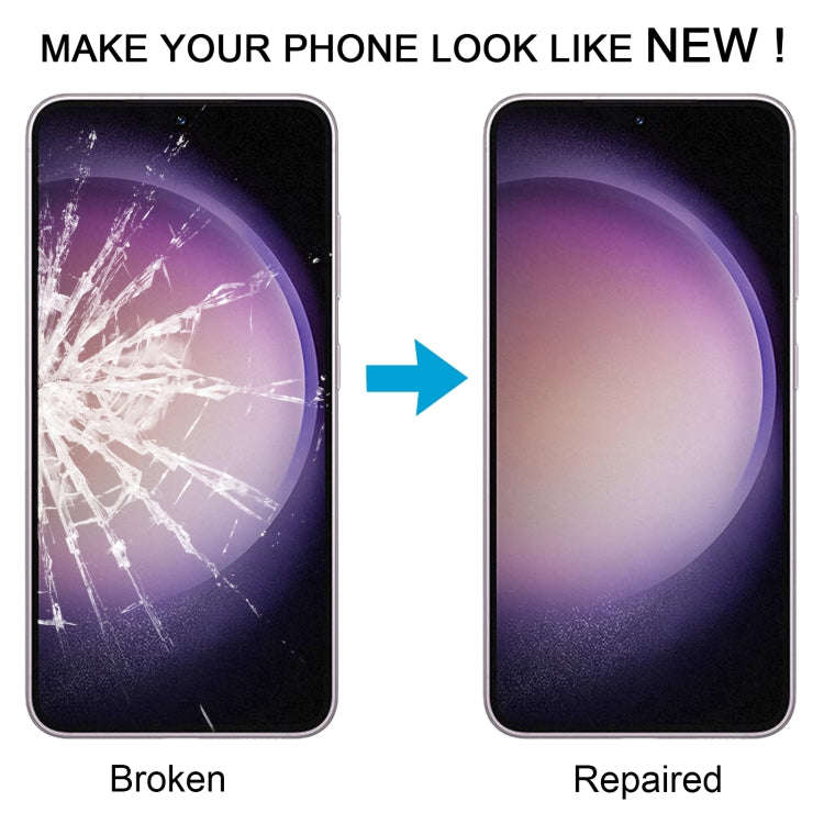 For Samsung Galaxy S23 SM-S911B 10pcs Front Screen Outer Glass Lens with OCA Optically Clear Adhe...