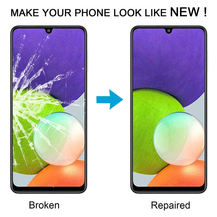 For Samsung Galaxy A22 4G SM-A225F 10pcs Front Screen Outer Glass Lens with OCA Optically Clear A...