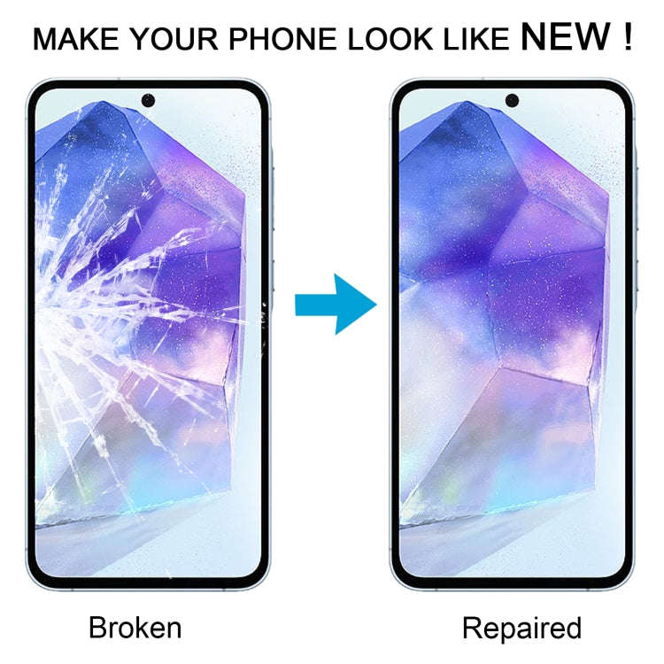 For Samsung Galaxy A55 SM-A556B 10pcs Front Screen Outer Glass Lens with OCA Optically Clear Adhe...