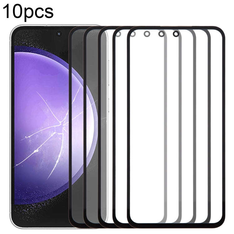 For Samsung Galaxy S23 FE SM-S711B 10pcs Front Screen Outer Glass Lens with OCA Optically Clear A...