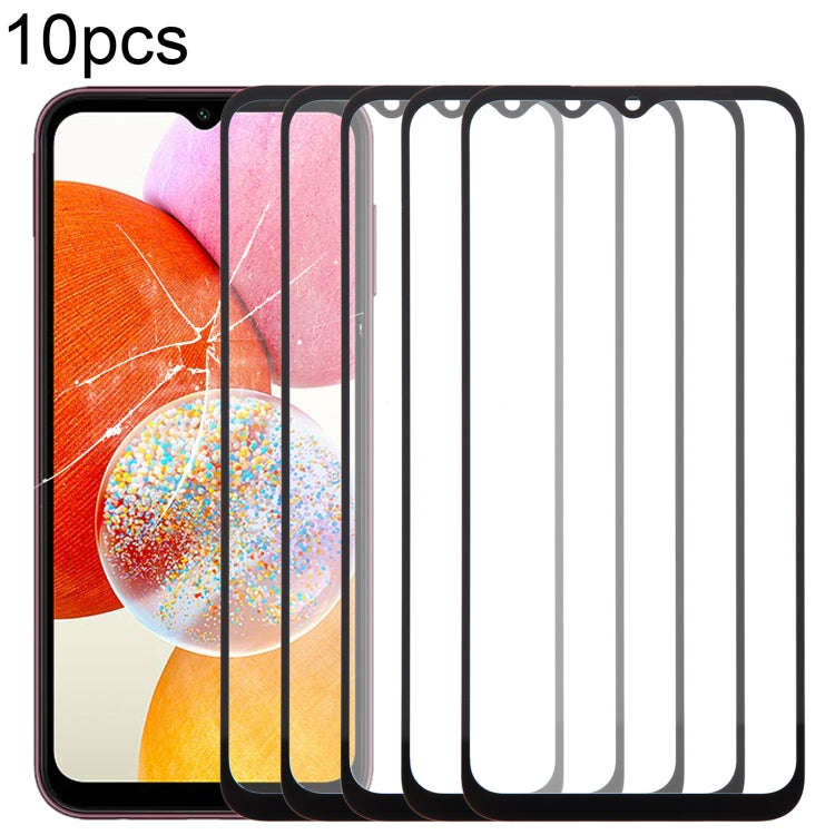 For Samsung Galaxy A14 4G SM-A14F 10pcs Front Screen Outer Glass Lens with OCA Optically Clear Ad...