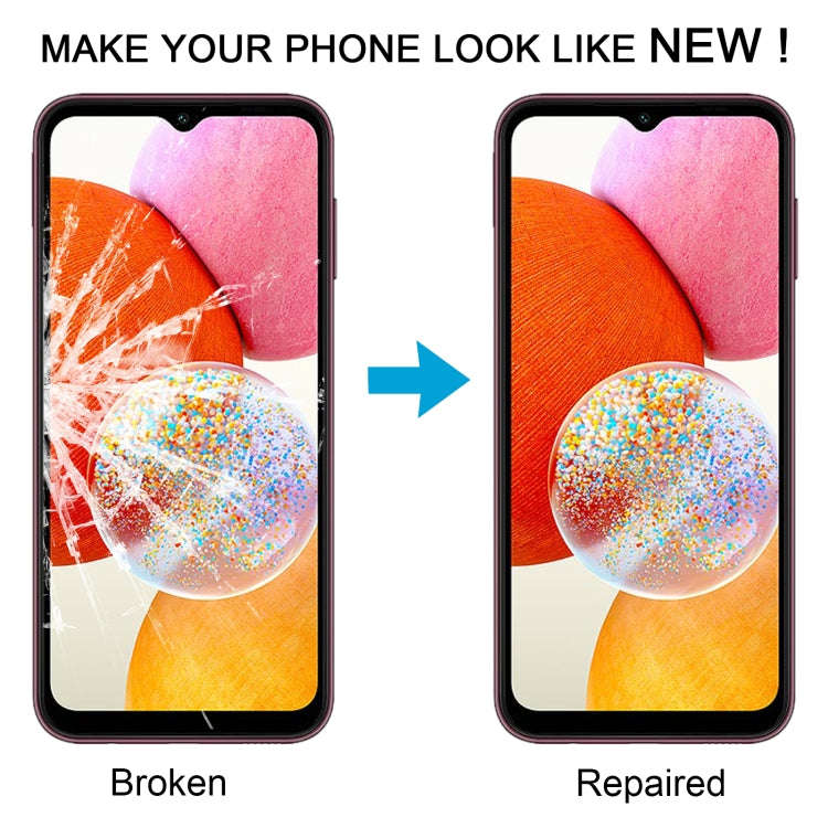 For Samsung Galaxy A14 4G SM-A14F 10pcs Front Screen Outer Glass Lens with OCA Optically Clear Ad...