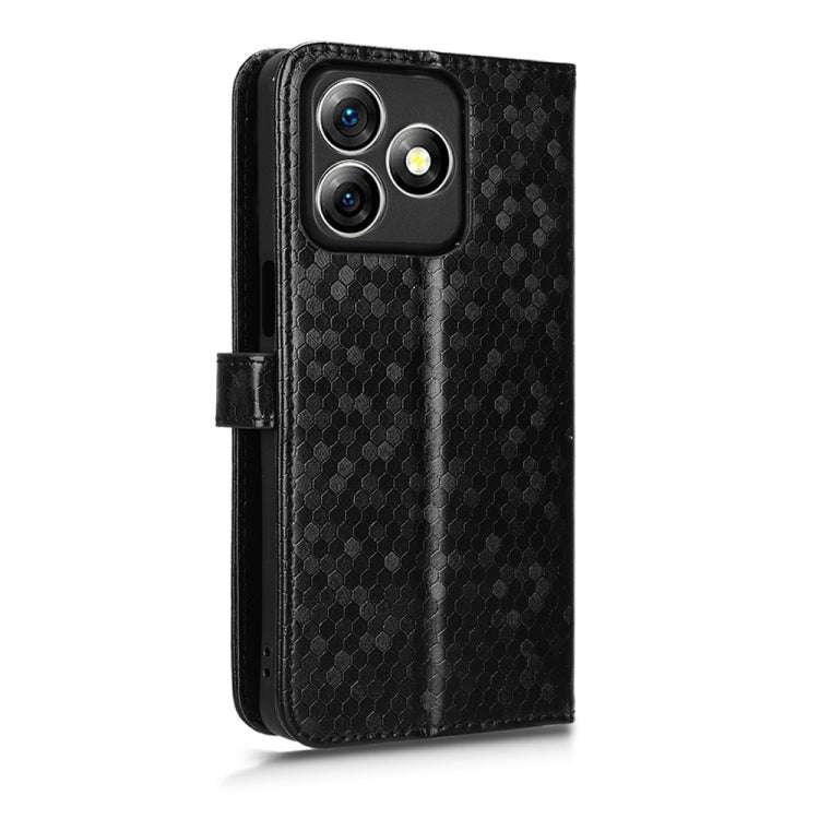 For Ulefone Note 18 Ultra Honeycomb Dot Texture Leather Phone Case(Black)