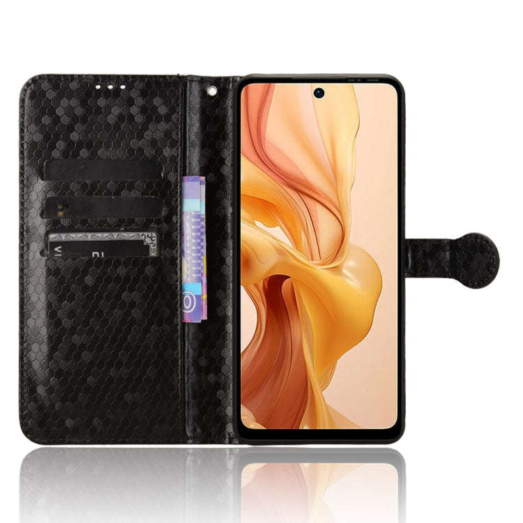 For Ulefone Note 18 Ultra Honeycomb Dot Texture Leather Phone Case(Black)