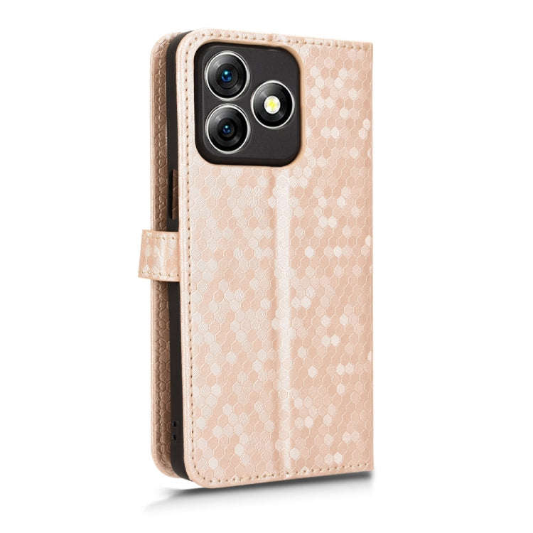 For Ulefone Note 18 Ultra Honeycomb Dot Texture Leather Phone Case(Gold)