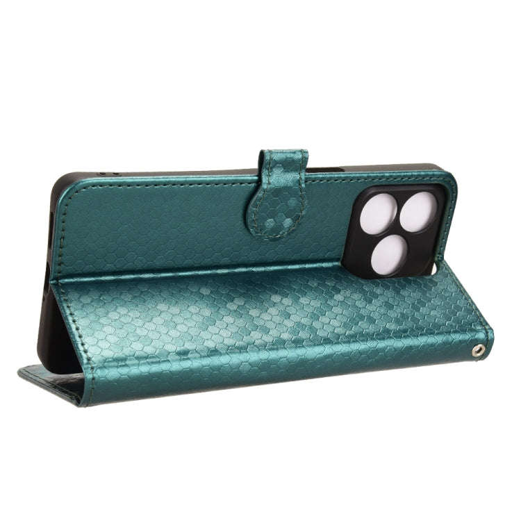 For Ulefone Note 18 Ultra Honeycomb Dot Texture Leather Phone Case(Green)