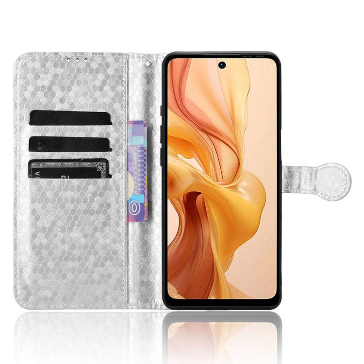 For Ulefone Note 18 Ultra Honeycomb Dot Texture Leather Phone Case(Silver)
