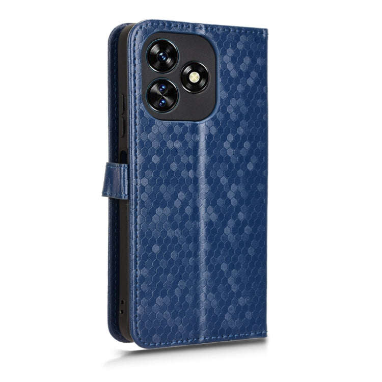 For Oukitel C51 Honeycomb Dot Texture Leather Phone Case(Blue)