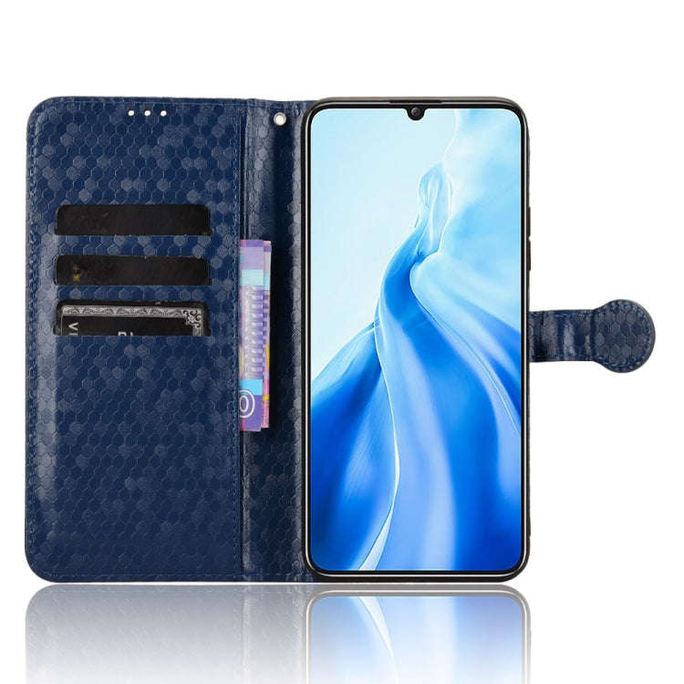 For Oukitel C51 Honeycomb Dot Texture Leather Phone Case(Blue)