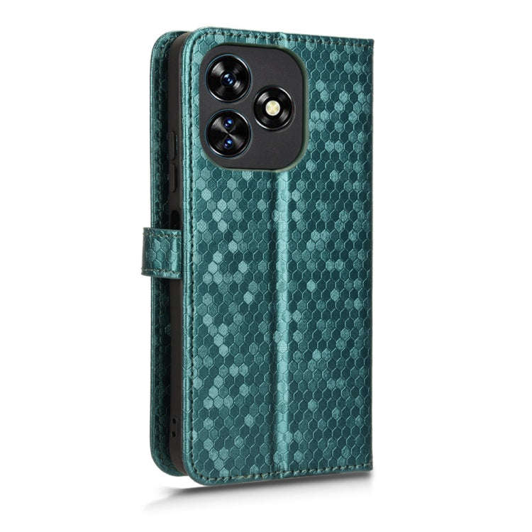 For Oukitel C51 Honeycomb Dot Texture Leather Phone Case(Green)