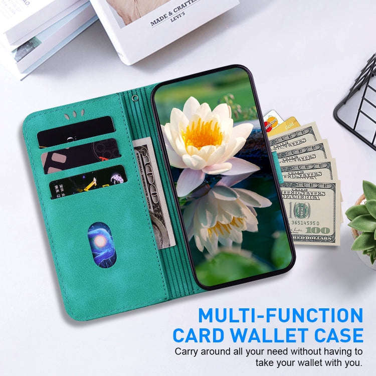 For Tecno Camon 30 Pro Lotus Embossed Leather Phone Case(Green)