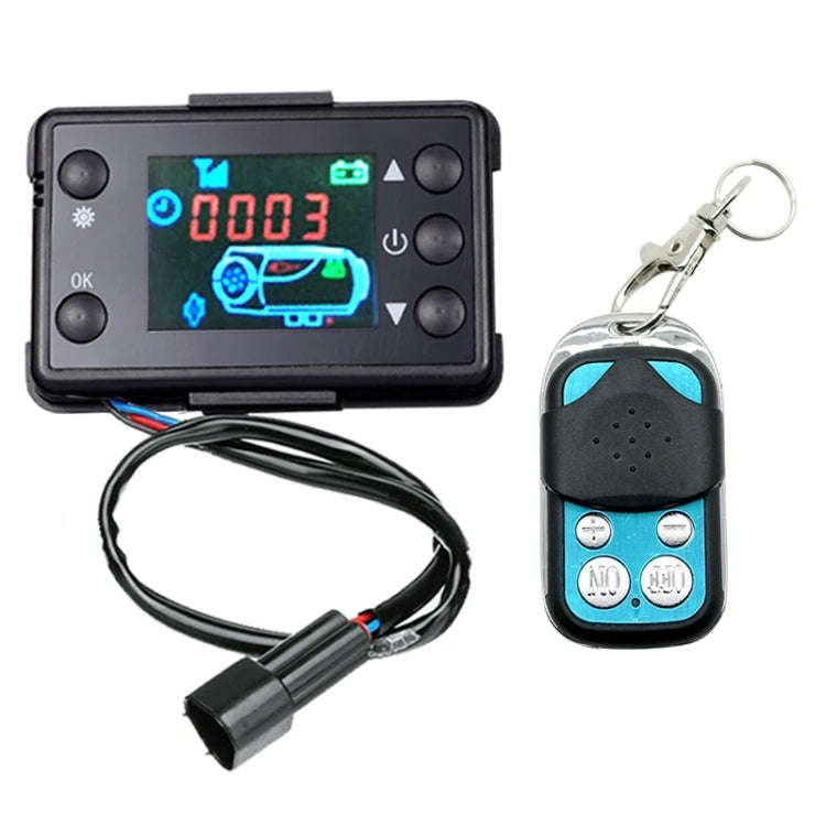 Car 12V / 24V Parking Heater LCD Monitor Switch with Remote Controller(Black)