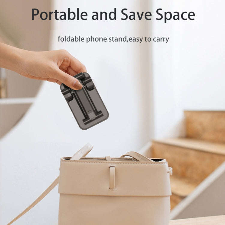 T6 2 in 1 Portable Folding Stand Wireless Charging, Style:Single Charge(Black)