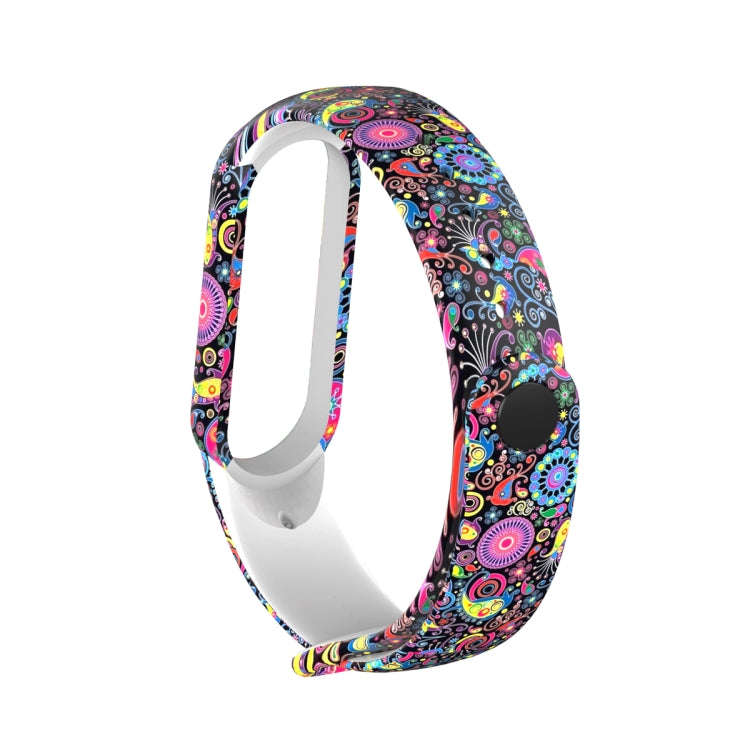 For Xiaomi Mi Band 5 TPU Watch Band(Peacock)