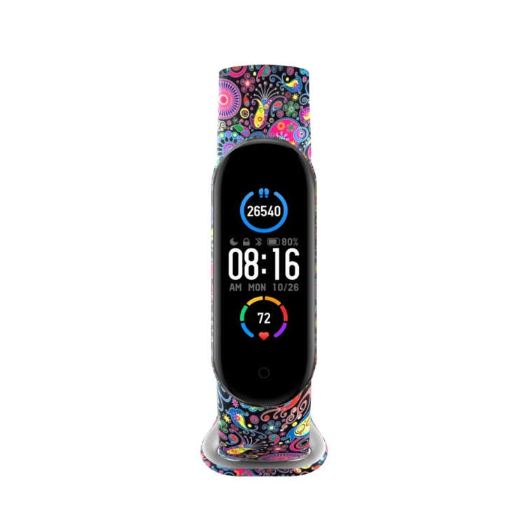 For Xiaomi Mi Band 5 TPU Watch Band(Peacock)