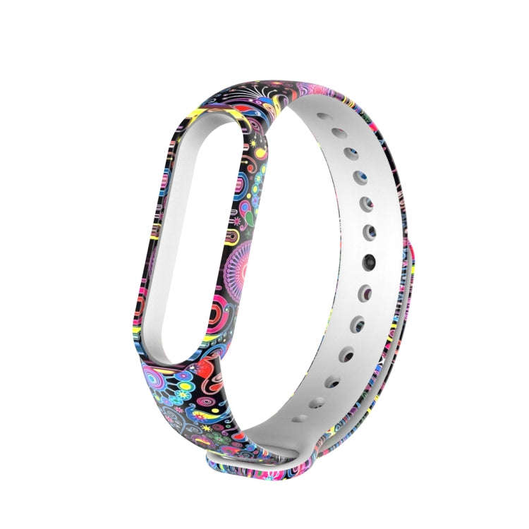 For Xiaomi Mi Band 5 TPU Watch Band(Peacock)