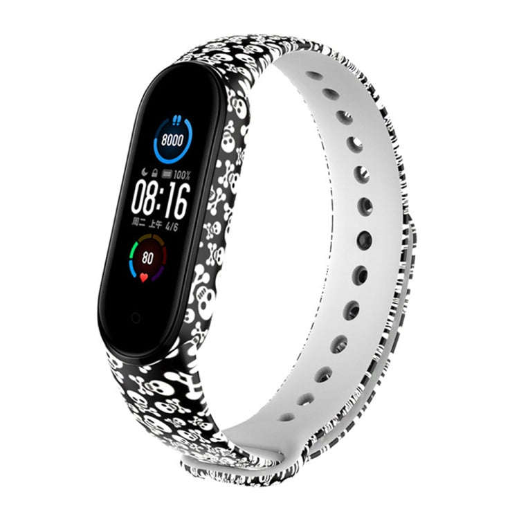 For Xiaomi Mi Band 5 TPU Watch Band(Skull)