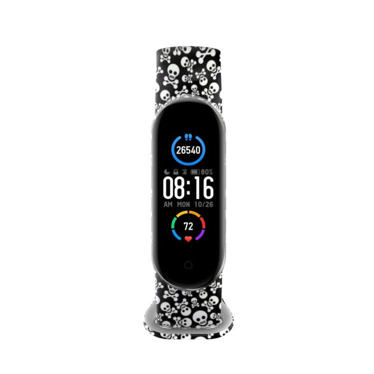 For Xiaomi Mi Band 5 TPU Watch Band(Skull)