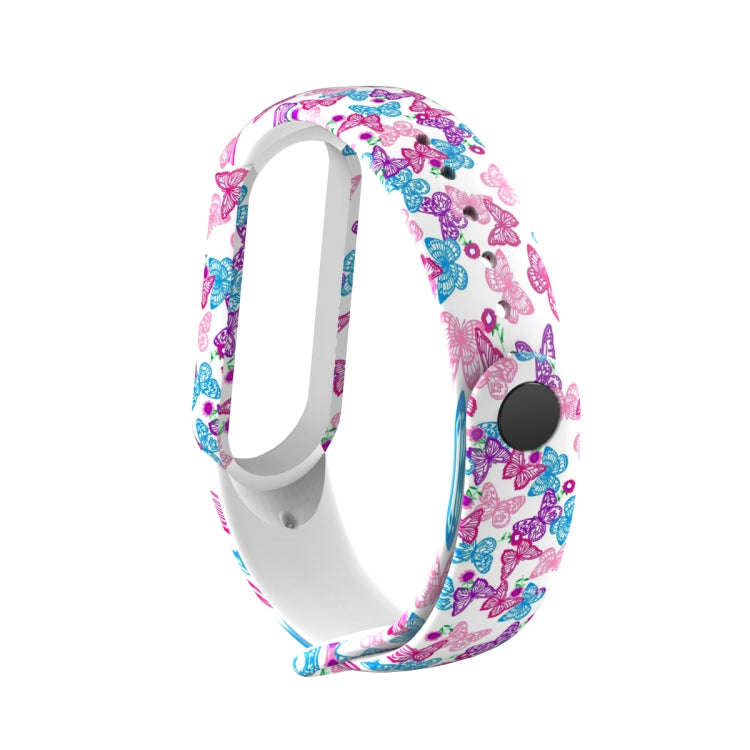 For Xiaomi Mi Band 5 TPU Watch Band(Butterflies)