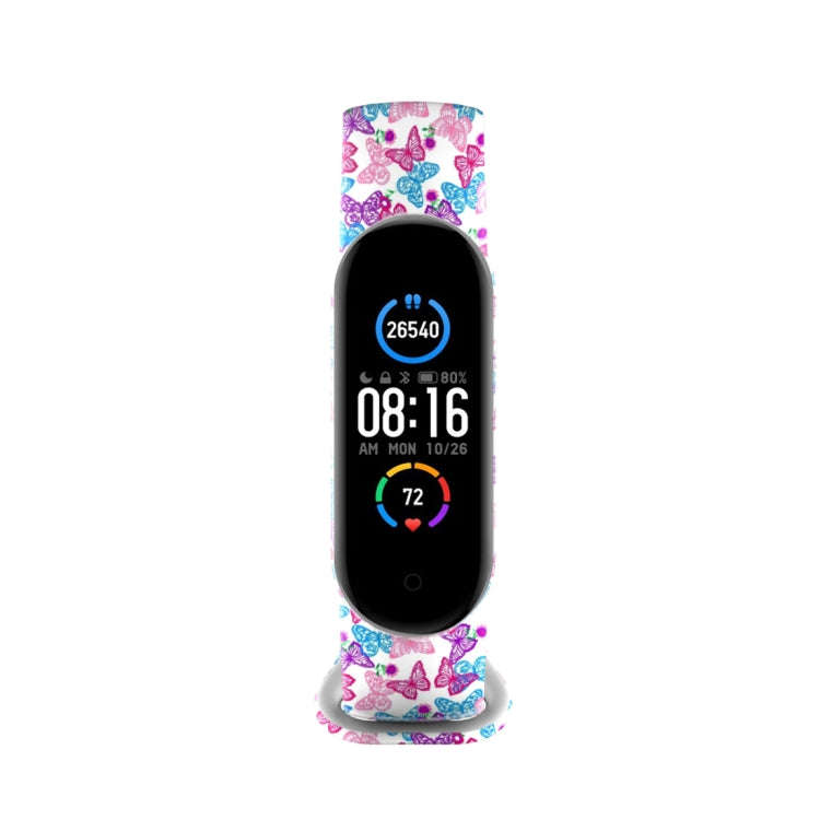 For Xiaomi Mi Band 5 TPU Watch Band(Butterflies)