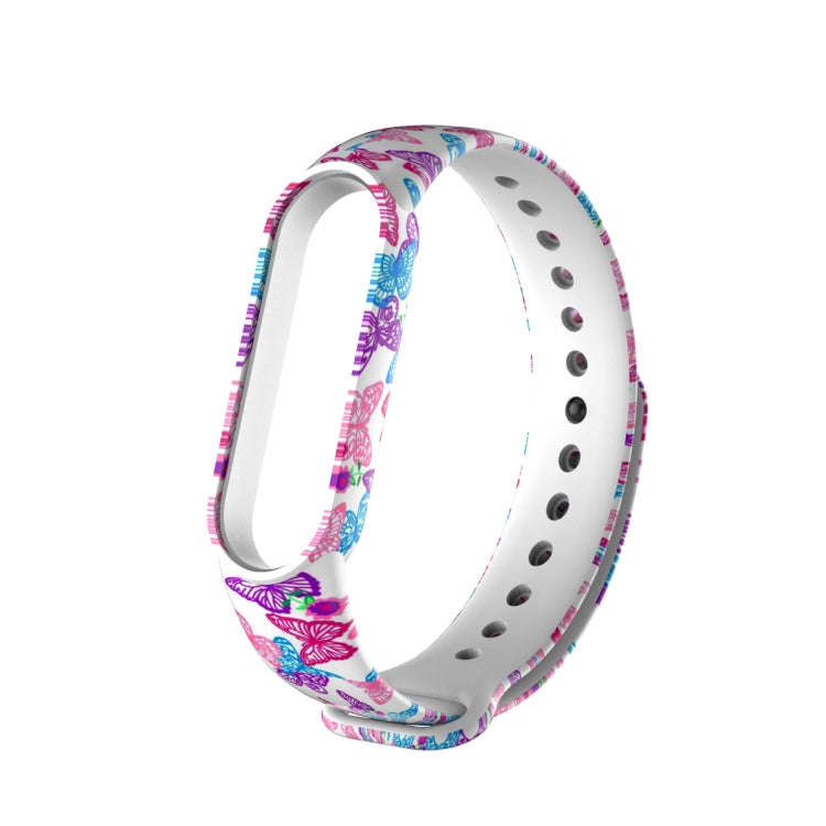 For Xiaomi Mi Band 5 TPU Watch Band(Butterflies)