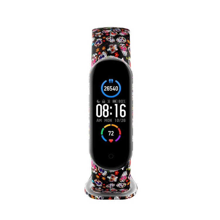 For Xiaomi Mi Band 5 TPU Watch Band(Colorful Skull)