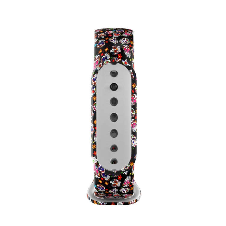 For Xiaomi Mi Band 5 TPU Watch Band(Colorful Skull)