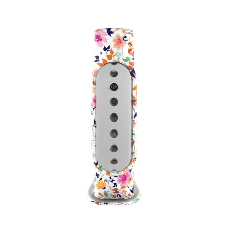 For Xiaomi Mi Band 5 TPU Watch Band(Birds and Flowers)