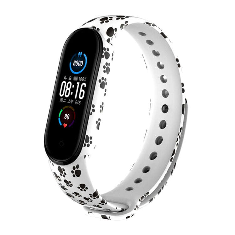 For Xiaomi Mi Band 5 TPU Watch Band(Dog Paw)