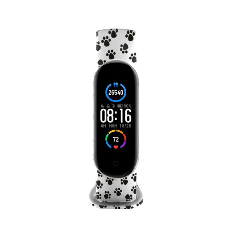 For Xiaomi Mi Band 5 TPU Watch Band(Dog Paw)