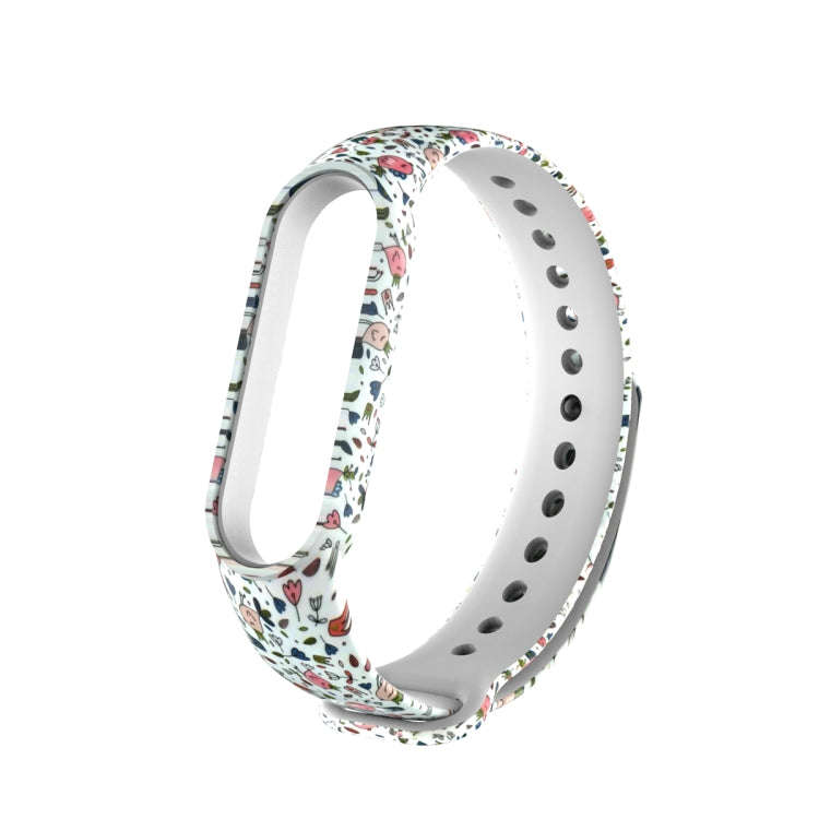 For Xiaomi Mi Band 5 TPU Watch Band(Grass)
