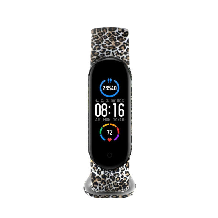 For Xiaomi Mi Band 5 TPU Watch Band(Yellow Leopard)