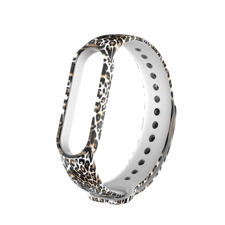For Xiaomi Mi Band 5 TPU Watch Band(Yellow Leopard)