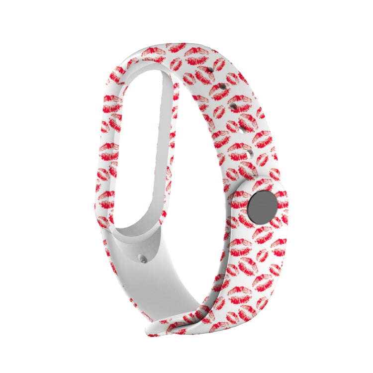 For Xiaomi Mi Band 5 TPU Watch Band(Red Lips)
