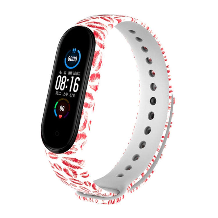 For Xiaomi Mi Band 5 TPU Watch Band(Red Lips)