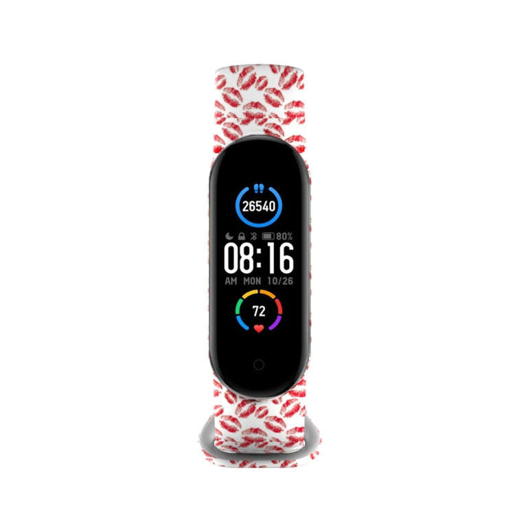 For Xiaomi Mi Band 5 TPU Watch Band(Red Lips)