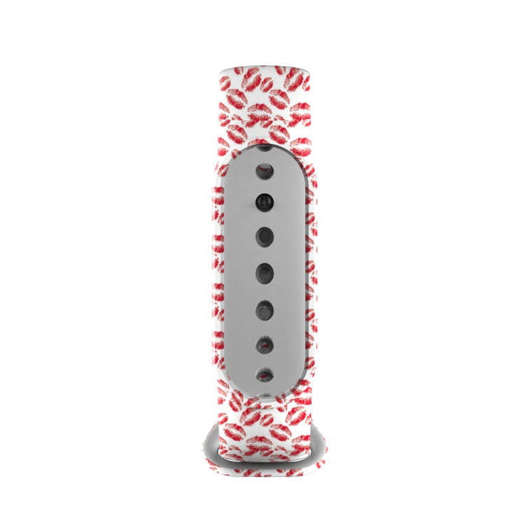 For Xiaomi Mi Band 5 TPU Watch Band(Red Lips)