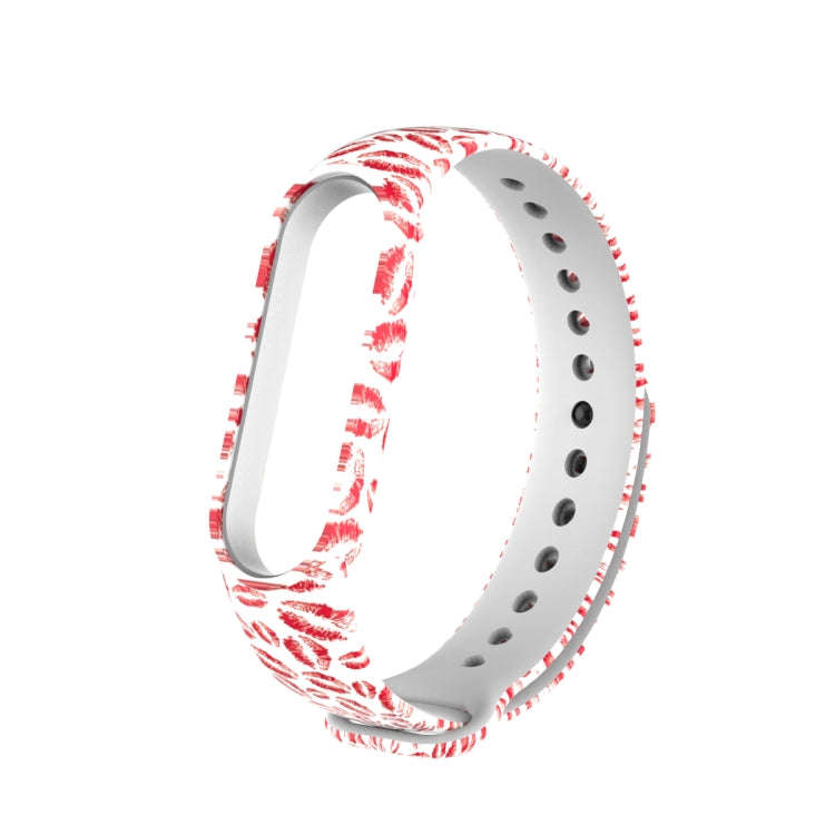 For Xiaomi Mi Band 5 TPU Watch Band(Red Lips)