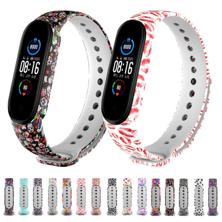 For Xiaomi Mi Band 5 TPU Watch Band(Skull)