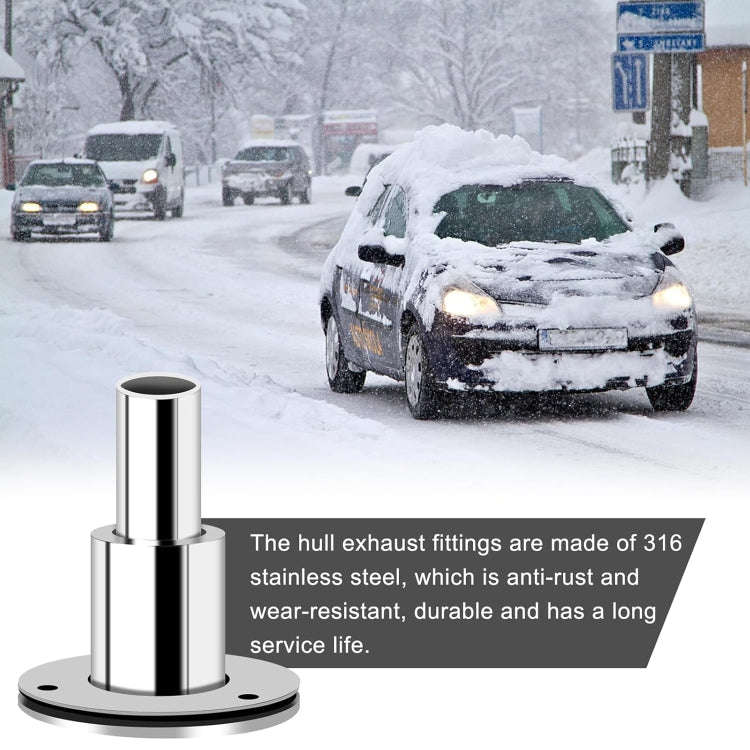 24mm Straight Marine Parking Heater Stainless Steel Vent