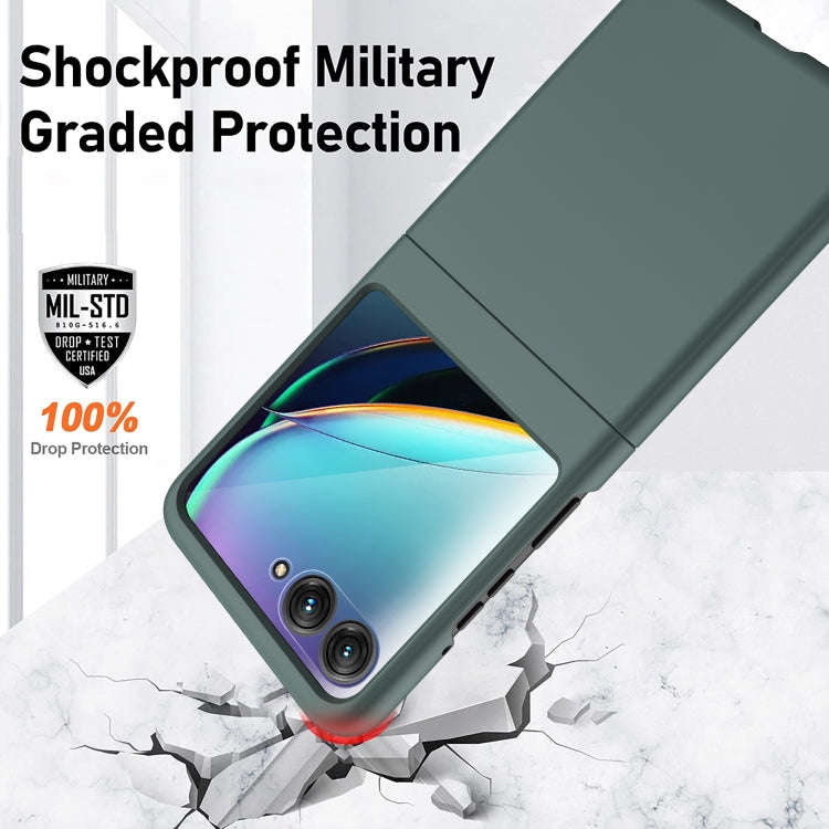 For Motorola Razr 50 Skin Feel Oil Spray Integrated PC Phone Case(Blue)