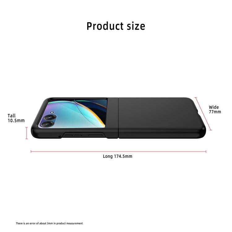 For Motorola Razr 50 Skin Feel Oil Spray Integrated PC Phone Case(Black)