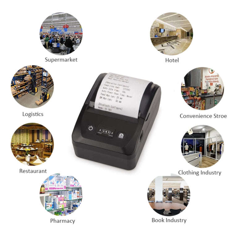 BT-581 58mm USB-C/Type-C + Bluetooth Portable Thermal Printer(EU Plug)