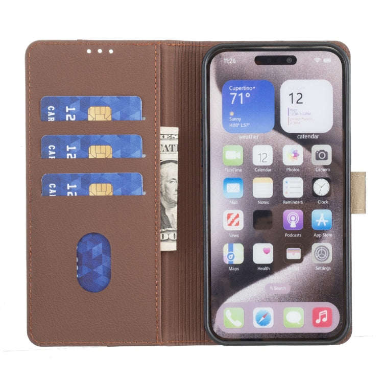 For Infinix Hot 50 4G Color Matching RFID Anti-theft Leather Phone Case(Brown)