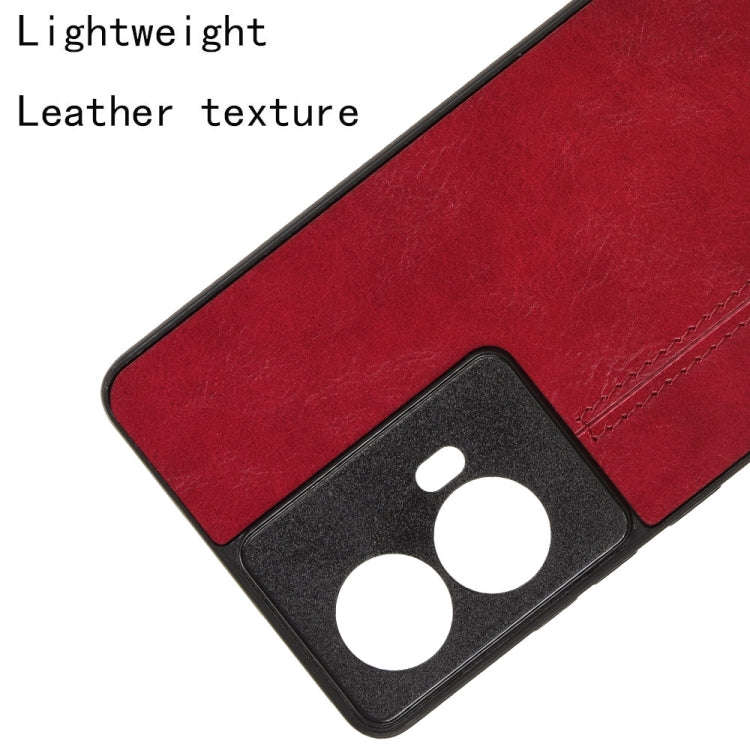 For Motorola Edge 50 Fusion Cow Pattern Sewing Card Bag Phone Case(Red)
