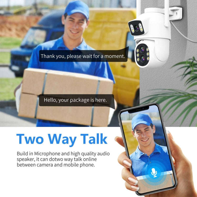 ESCAM QF500 5+5MP Motion Detection WiFi Intelligent 10X Optical Zoom Camera(UK Plug)