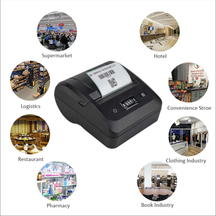 BT-802 80mm USB-C/Type-C + Bluetooth Portable Thermal Printer(EU Plug)