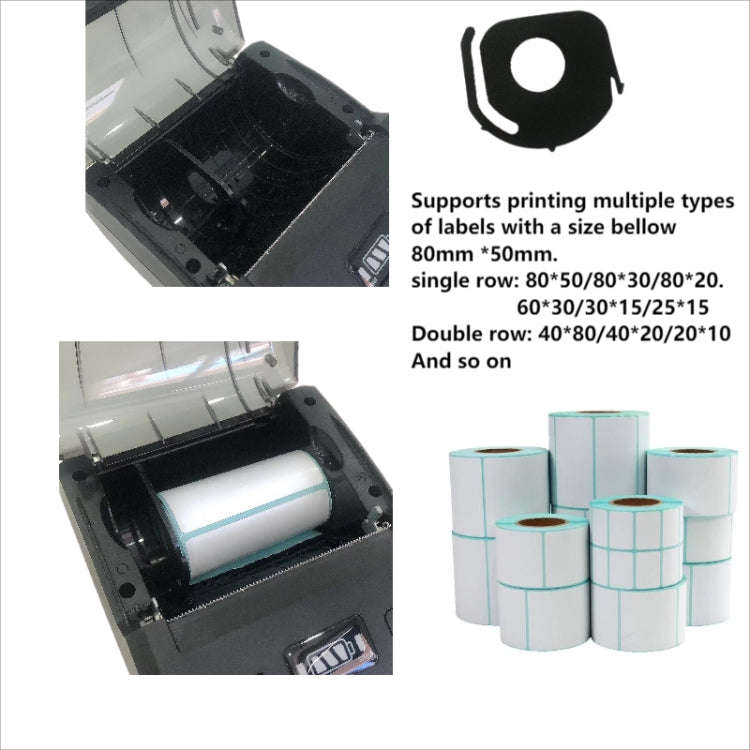 BT-802 80mm USB-C/Type-C + Bluetooth Portable Thermal Printer(EU Plug)